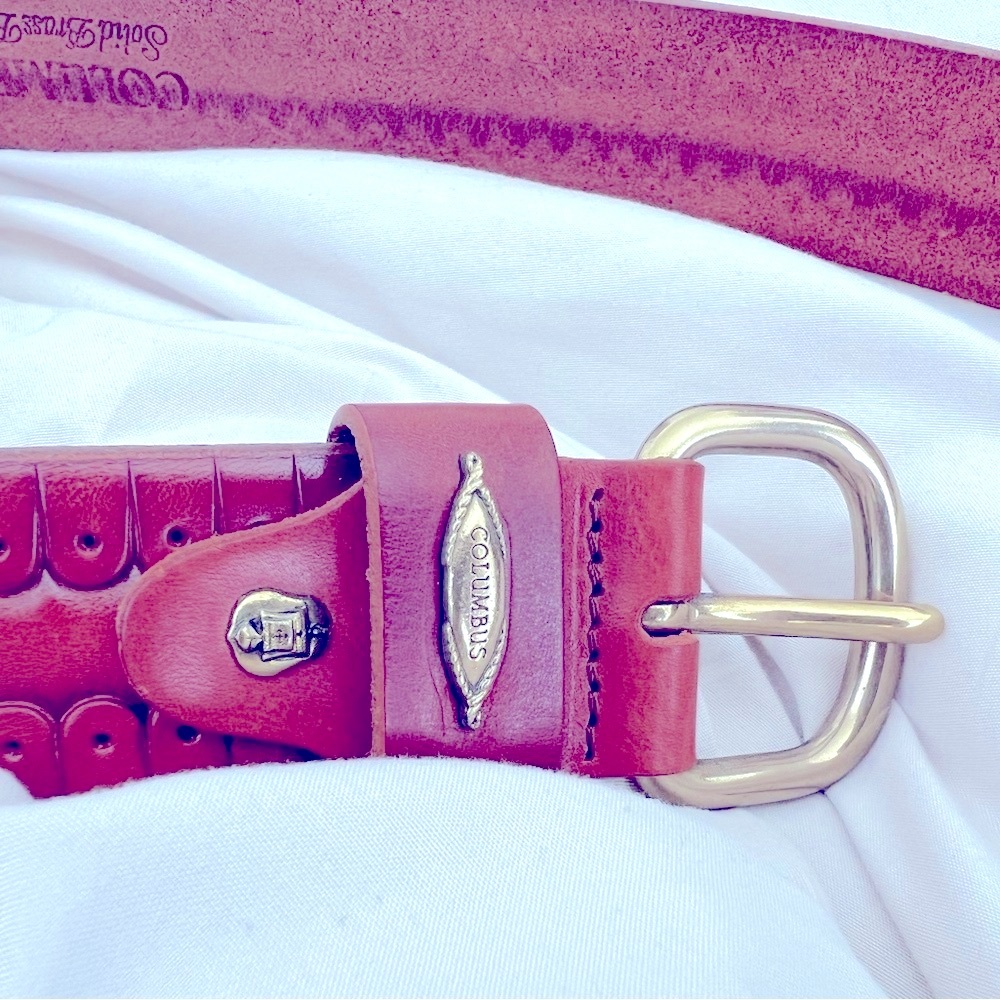 New Brown Leather Men's Belt